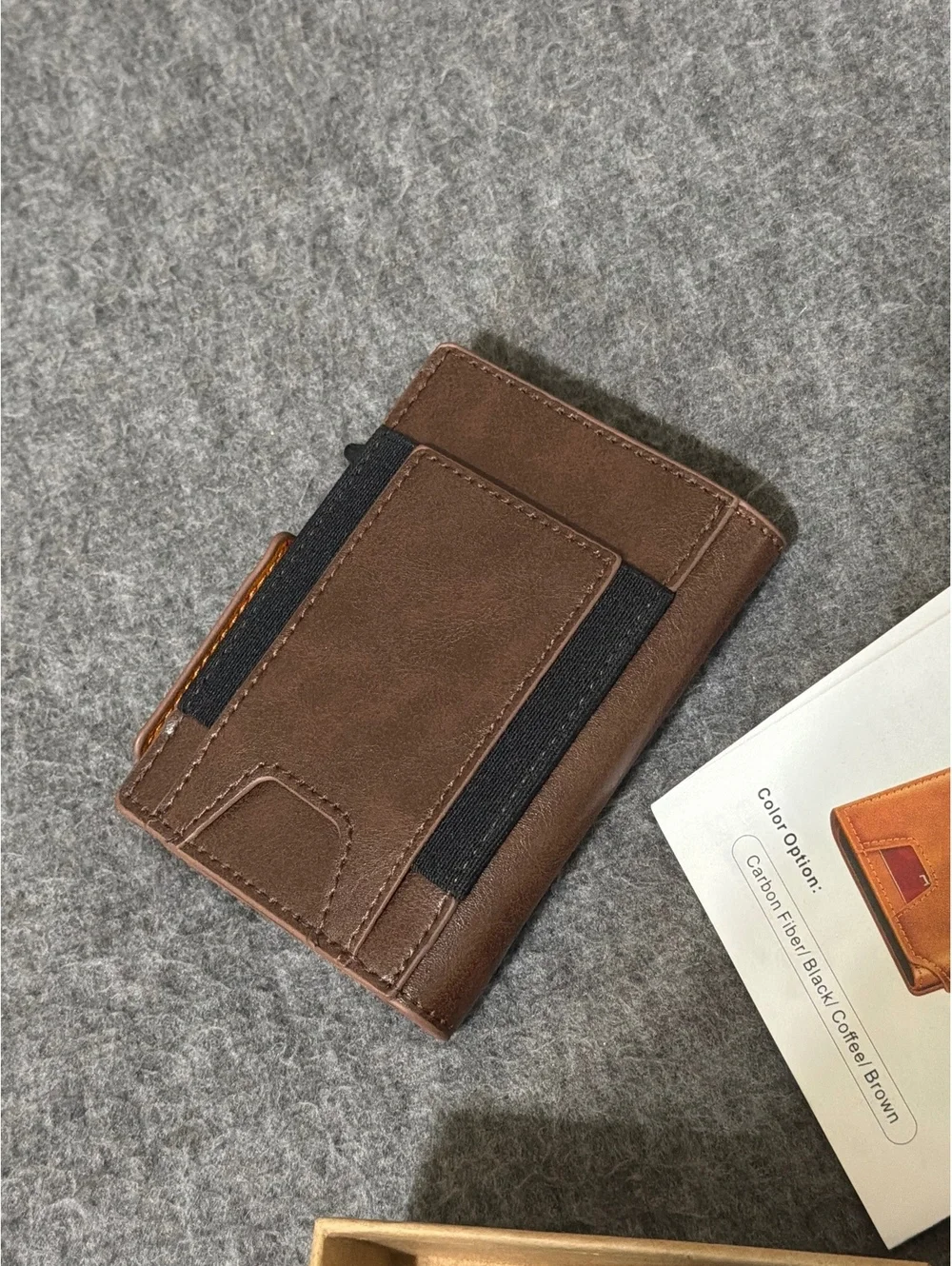 Leather Wallet for Men with ID Window & Money Clip, Pop Up Card Holder NEW